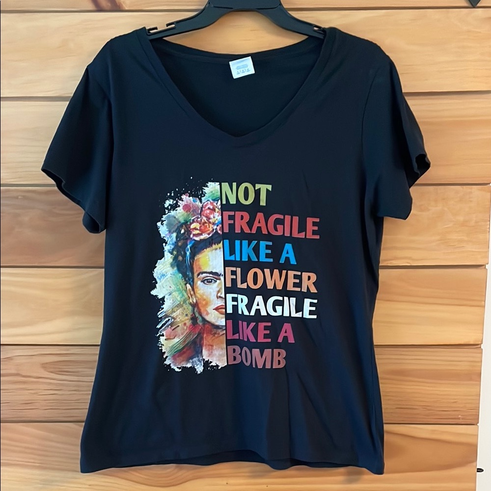 Women's Black Graphic Tee